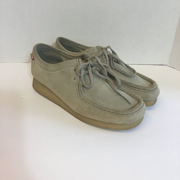 Clarks Padmora Moccasin Loafer Womens Size 7 Tan Sand Suede Lace Up - Picture 1 of 10